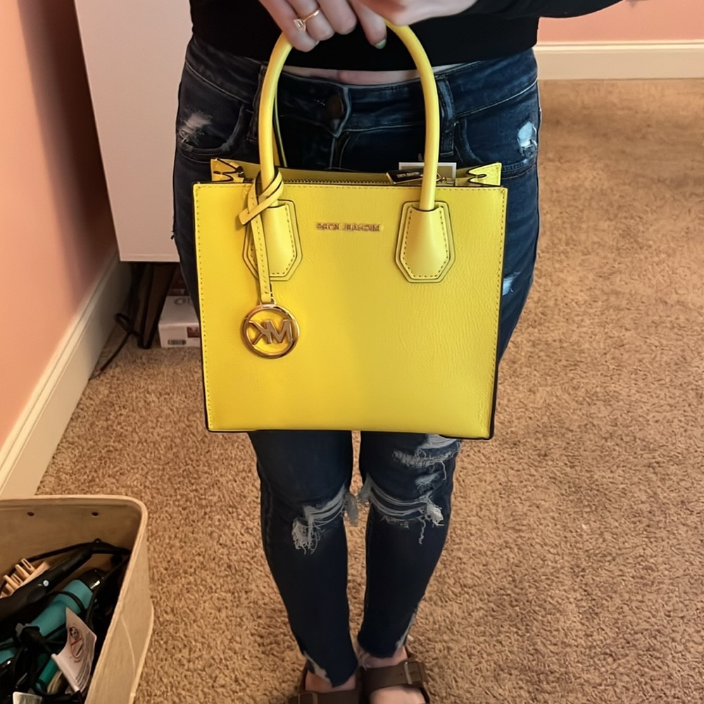 Michael Kors Yellow Bag with Structured Design